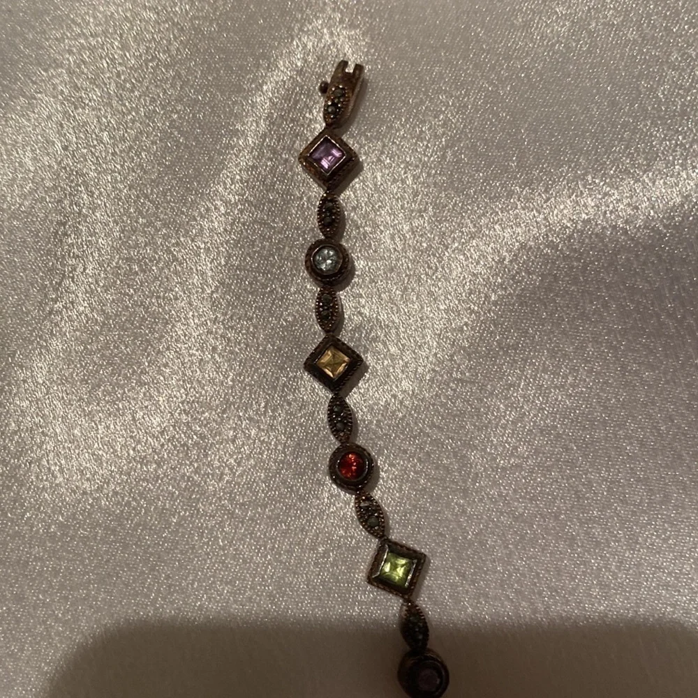 Bracelet genuine multi gemstone